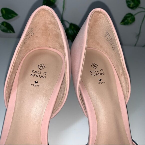 Call it Spring Heels Women’s Size 7 US Pink Vegan Pointy Toe D’Orsay Stiletto - Picture 9 of 9